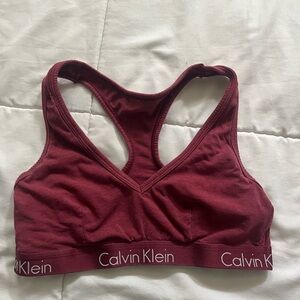 Calvin Klein Maroon Sports Bra